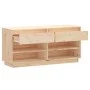 Solid pine wood shoe cabinet 110x34x52 cm by vidaXL, Shoe racks and shoe organizers - Ref: Foro24-814444, Price: 86,77 €, Dis...