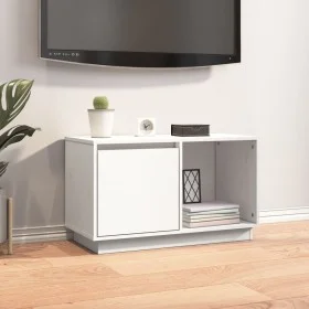 TV-Ständer aus massivem Kiefernholz weiß 74x35x44 cm von vidaXL, TV-Möbel - Ref: Foro24-814335, Preis: 48,34 €, Rabatt: %