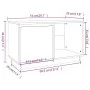 TV-Ständer aus massivem Kiefernholz weiß 74x35x44 cm von vidaXL, TV-Möbel - Ref: Foro24-814335, Preis: 48,34 €, Rabatt: %