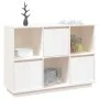 Solid white pine wood sideboard 110.5x35x80 cm by vidaXL, Sideboards - Ref: Foro24-814355, Price: 116,97 €, Discount: %