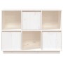 Sideboard aus massivem weißem Kiefernholz, 110,5 x 35 x 80 cm von vidaXL, Sideboards - Ref: Foro24-814355, Preis: 118,51 €, R...