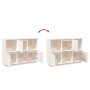 Sideboard aus massivem weißem Kiefernholz, 110,5 x 35 x 80 cm von vidaXL, Sideboards - Ref: Foro24-814355, Preis: 118,51 €, R...