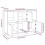 Solid white pine wood sideboard 110.5x35x80 cm by vidaXL, Sideboards - Ref: Foro24-814355, Price: 116,97 €, Discount: %
