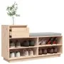 Mueble zapatero de madera maciza de pino 110x34x61 cm by vidaXL, Shoe racks and shoe organizers - Ref: Foro24-814449, Price: ...