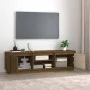 Mueble de TV madera maciza de pino marrón miel 140x35x40 cm de vidaXL, Muebles TV - Ref: Foro24-814317, Precio: 111,51 €, Des...