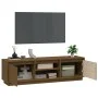 Mueble de TV madera maciza de pino marrón miel 140x35x40 cm de vidaXL, Muebles TV - Ref: Foro24-814317, Precio: 111,51 €, Des...