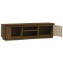 Mueble de TV madera maciza de pino marrón miel 140x35x40 cm de vidaXL, Muebles TV - Ref: Foro24-814317, Precio: 112,88 €