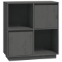 Solid gray pine wood sideboard 74x35x80 cm by vidaXL, Sideboards - Ref: Foro24-814351, Price: 58,78 €, Discount: %