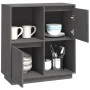 Solid gray pine wood sideboard 74x35x80 cm by vidaXL, Sideboards - Ref: Foro24-814351, Price: 58,78 €, Discount: %