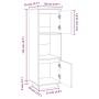High sideboard made of solid pine wood bench 38x35x117 cm by vidaXL, Sideboards - Ref: Foro24-814360, Price: 65,51 €, Discoun...