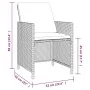 Garden dining set 9 pieces and gray synthetic rattan cushions by vidaXL, Garden sets - Ref: Foro24-3095510, Price: 650,24 €, ...