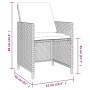 Garten Esstischgarnitur 9 tlg. und Kissen Kunststoff Rattan grau von vidaXL, Gartensets - Ref: Foro24-3095510, Preis: 659,84 ...