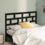 Cabecero de cama madera maciza de pino negro 166x4x100 cm de vidaXL, Cabeceros y pies de cama - Ref: Foro24-814208, Precio: 4...