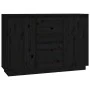 Aparador de madera maciza de pino negro 111x34x75 cm de vidaXL, Aparadores - Ref: Foro24-814313, Precio: 158,55 €, Descuento: %