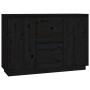 Solid black pine wood sideboard 111x34x75 cm by vidaXL, Sideboards - Ref: Foro24-814313, Price: 160,48 €, Discount: %