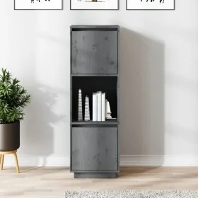 Hohe Anrichte aus massivem Kiefernholz grau 38x35x117 cm von vidaXL, Sideboards - Ref: Foro24-814361, Preis: 61,14 €, Rabatt: %
