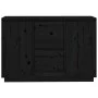 Solid black pine wood sideboard 111x34x75 cm by vidaXL, Sideboards - Ref: Foro24-814313, Price: 158,55 €, Discount: %