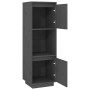 Hohe Anrichte aus massivem Kiefernholz grau 38x35x117 cm von vidaXL, Sideboards - Ref: Foro24-814361, Preis: 61,71 €, Rabatt: %
