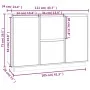 Sideboard aus massivem schwarzem Kiefernholz, 111 x 34 x 75 cm von vidaXL, Sideboards - Ref: Foro24-814313, Preis: 158,98 €, ...