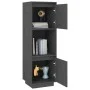 Aparador alto de madera maciza de pino gris 38x35x117 cm de vidaXL, Aparadores - Ref: Foro24-814361, Precio: 61,12 €, Descuen...