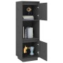 Hohe Anrichte aus massivem Kiefernholz grau 38x35x117 cm von vidaXL, Sideboards - Ref: Foro24-814361, Preis: 61,71 €, Rabatt: %