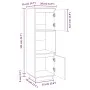 Tall solid pine wood sideboard 38x35x117 cm by vidaXL, Sideboards - Ref: Foro24-814361, Price: 61,14 €, Discount: %