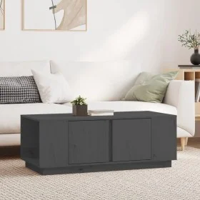 Mesa de centro de madera maciza de pino gris 110x50x40 cm de vidaXL, Mesas de centro - Ref: Foro24-814431, Precio: 84,76 €, D...