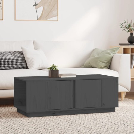 Grauer Couchtisch aus massivem Kiefernholz 110x50x40 cm von vidaXL, Couchtisch - Ref: Foro24-814431, Preis: 84,76 €, Rabatt: %