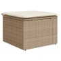 Conjunto de sofá de jardín 6 pcs Beige Poliratán