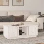 Couchtisch aus massivem weißem Kiefernholz, 110 x 50 x 40 cm von vidaXL, Couchtisch - Ref: Foro24-814425, Preis: 88,64 €, Rab...