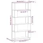 Estantería/divisor madera de pino marrón miel 80x25x163,5 cm de vidaXL, Librerías y estanterías - Ref: Foro24-814067, Precio:...