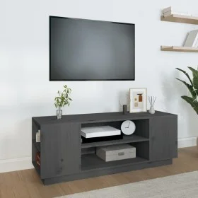 TV-Schrank aus massivem, grauem Kiefernholz, 110 x 35 x 40,5 cm von vidaXL, TV-Möbel - Ref: Foro24-814411, Preis: 66,99 €, Ra...