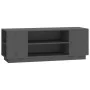 TV cabinet solid gray pine wood 110x35x40.5 cm by vidaXL, TV Furniture - Ref: Foro24-814411, Price: 66,99 €, Discount: %
