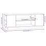 TV-Schrank aus massivem, grauem Kiefernholz, 110 x 35 x 40,5 cm von vidaXL, TV-Möbel - Ref: Foro24-814411, Preis: 66,99 €, Ra...