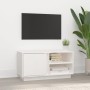 TV-Ständer aus massivem Kiefernholz weiß 80x35x40,5 cm von vidaXL, TV-Möbel - Ref: Foro24-814465, Preis: 74,98 €, Rabatt: %