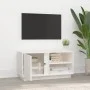 TV-Ständer aus massivem Kiefernholz weiß 80x35x40,5 cm von vidaXL, TV-Möbel - Ref: Foro24-814465, Preis: 74,05 €, Rabatt: %