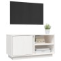 TV-Ständer aus massivem Kiefernholz weiß 80x35x40,5 cm von vidaXL, TV-Möbel - Ref: Foro24-814465, Preis: 74,98 €, Rabatt: %
