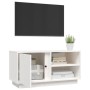 TV-Ständer aus massivem Kiefernholz weiß 80x35x40,5 cm von vidaXL, TV-Möbel - Ref: Foro24-814465, Preis: 74,98 €, Rabatt: %