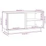 TV-Ständer aus massivem Kiefernholz weiß 80x35x40,5 cm von vidaXL, TV-Möbel - Ref: Foro24-814465, Preis: 74,05 €, Rabatt: %