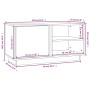 TV-Ständer aus massivem Kiefernholz weiß 80x35x40,5 cm von vidaXL, TV-Möbel - Ref: Foro24-814465, Preis: 74,98 €, Rabatt: %