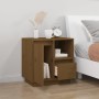 Mesita de noche madera maciza de pino marrón miel 50x34x50 cm de vidaXL, Mesitas de noche - Ref: Foro24-814485, Precio: 55,04...