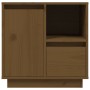 Mesita de noche madera maciza de pino marrón miel 50x34x50 cm de vidaXL, Mesitas de noche - Ref: Foro24-814485, Precio: 55,04...