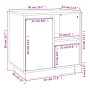 Mesita de noche madera maciza de pino marrón miel 50x34x50 cm de vidaXL, Mesitas de noche - Ref: Foro24-814485, Precio: 55,04...