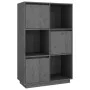 Tall sideboard in solid gray pine wood 74x35x117 cm by vidaXL, Sideboards - Ref: Foro24-814366, Price: 79,29 €, Discount: %
