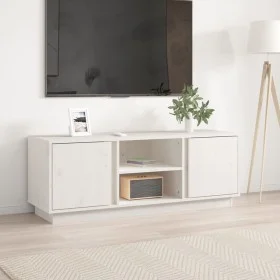 TV-Schrank aus massivem weißem Kiefernholz 110x35x40,5 cm von vidaXL, TV-Möbel - Ref: Foro24-814475, Preis: 69,43 €, Rabatt: %