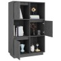 Aparador alto de madera maciza de pino gris 74x35x117 cm de vidaXL, Aparadores - Ref: Foro24-814366, Precio: 79,29 €, Descuen...