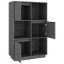 Tall sideboard in solid gray pine wood 74x35x117 cm by vidaXL, Sideboards - Ref: Foro24-814366, Price: 79,29 €, Discount: %