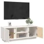 TV cabinet solid white pine wood 110x35x40.5 cm by vidaXL, TV Furniture - Ref: Foro24-814475, Price: 69,43 €, Discount: %