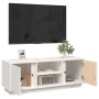 TV-Schrank aus massivem weißem Kiefernholz 110x35x40,5 cm von vidaXL, TV-Möbel - Ref: Foro24-814475, Preis: 69,28 €, Rabatt: %