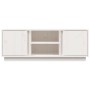 TV-Schrank aus massivem weißem Kiefernholz 110x35x40,5 cm von vidaXL, TV-Möbel - Ref: Foro24-814475, Preis: 69,28 €, Rabatt: %